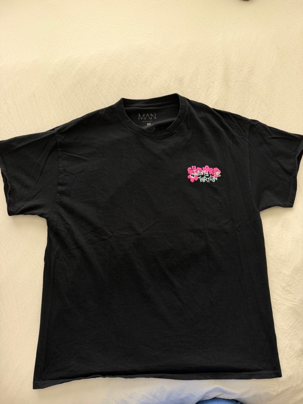 BoohooMAN Black Short Sleeve Graphic Tee